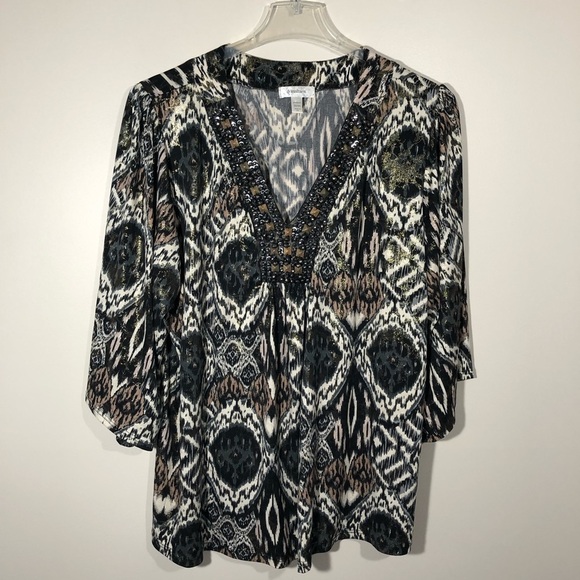 Dress Barn Abstract Print Blouse SZ 22/24 - Picture 1 of 8